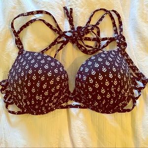 Halter Bikini Top with strappy sides and back